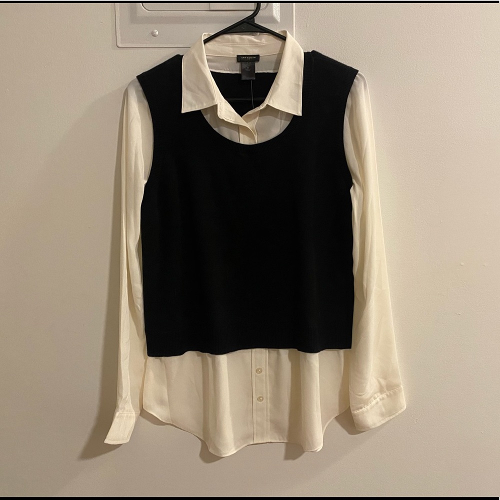 Ann Taylor Black Sweater/Blouse